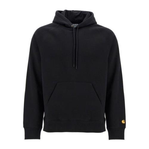 Carhartt Wip Huvtröja med Raglanärmar och Känguruficka Black, Herr