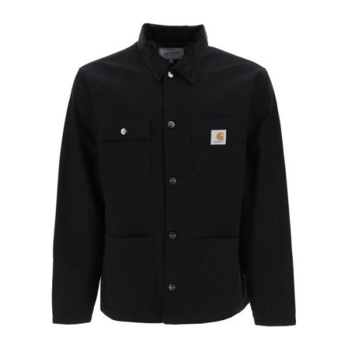 Carhartt Wip Bomullscanvas Arbetsjacka Black, Herr