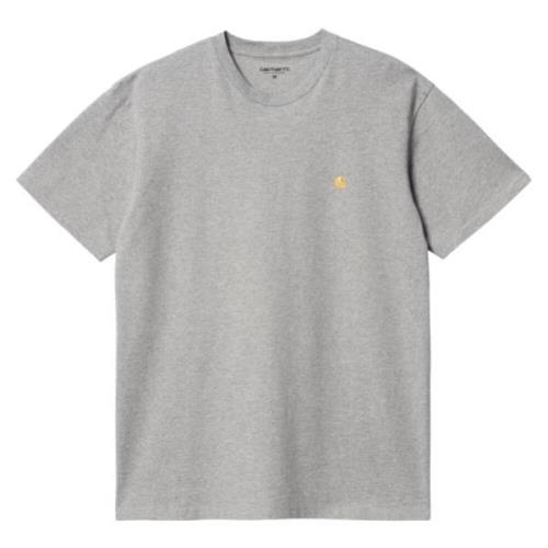 Carhartt Wip Chase T-shirt Grå Heather Guld Gray, Herr