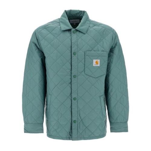 Carhartt Wip Quiltad jacka med skjortstil Green, Herr