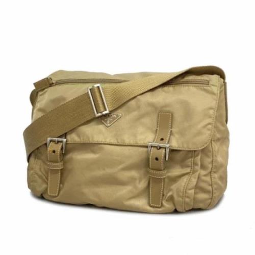 Prada Vintage Pre-owned Nylon prada-vskor Beige, Dam