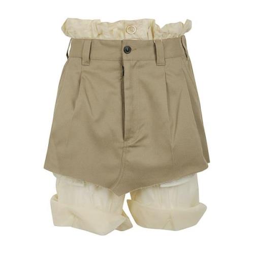 Maison Margiela Kamel Smör Shorts Brown, Dam