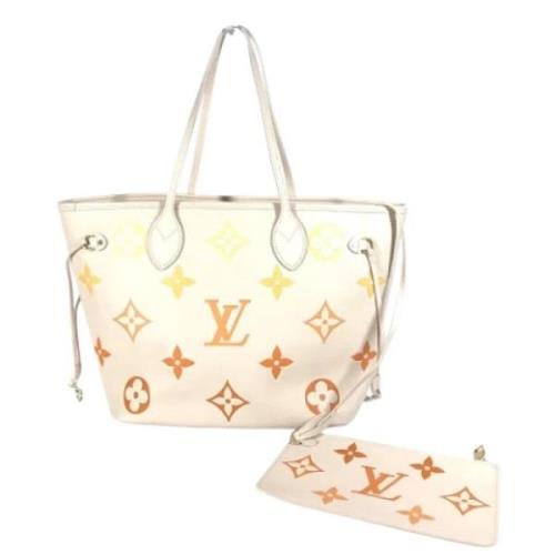 Louis Vuitton Vintage Pre-owned Tyg louis-vuitton-vskor Beige, Dam