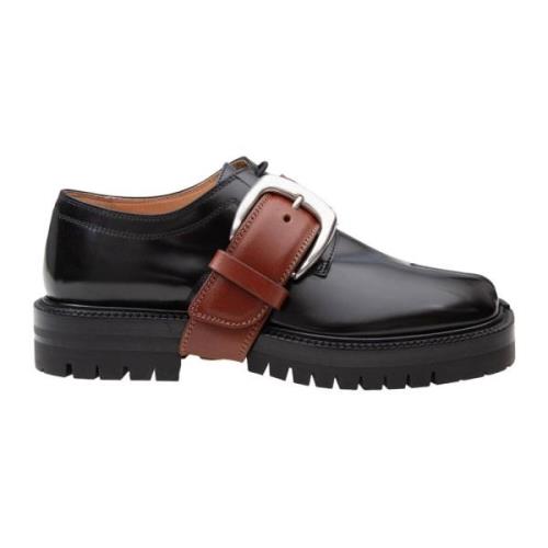 Maison Margiela Svarta Loaferskor med Avtagbar Rem Black, Dam