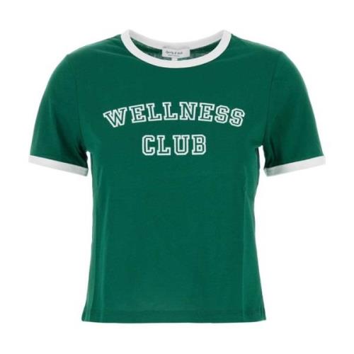 Sporty & Rich Stilren Grön Bomull T-shirt Green, Dam