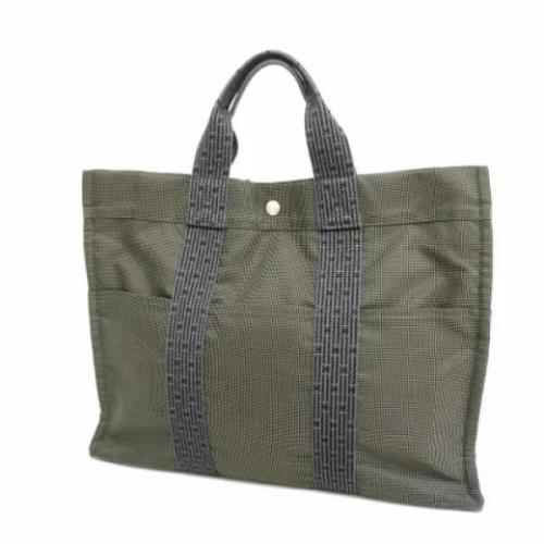 Hermès Vintage Pre-owned Canvas totevskor Green, Dam