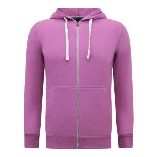 Enos Hoodie Herr med dragkedja - Väst med huva - Sportväst Purple, Her...