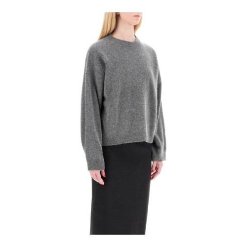 Loulou Studio Mjuk Ull Yak Blandning Pullover Tröja Gray, Dam