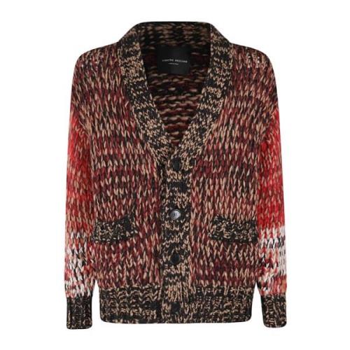 Roberto Collina Alpacka Ull Cardigan Multicolor, Herr