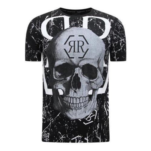 Enos Skull - T-shirt med Rhinestone - 7972 Black, Herr