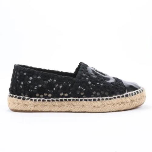 Chanel Vintage Pre-owned Laeder espadriller Black, Dam