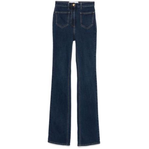 Elisabetta Franchi Indigo Blå Bootcut Jeans Blue, Dam