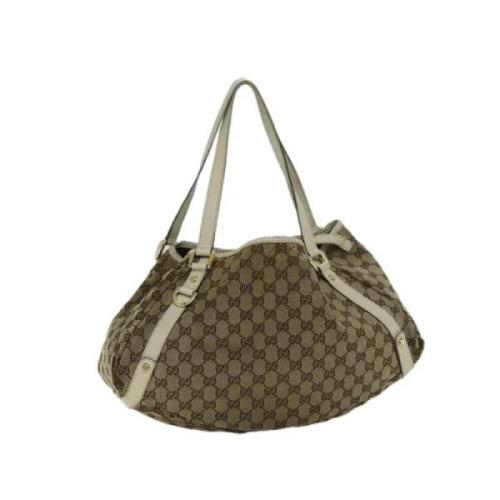 Gucci Vintage Pre-owned Canvas gucci-vskor Beige, Dam