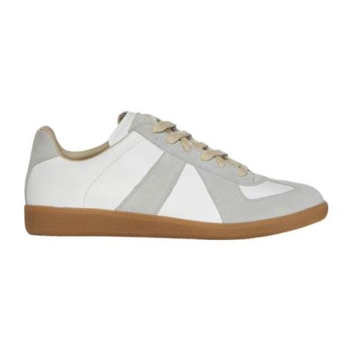 Maison Margiela Vita Sneakers med Grå Insatser White, Herr