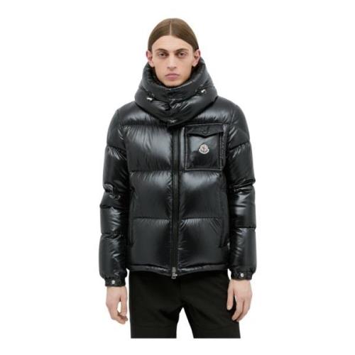 Moncler Quiltad kort dunjacka med huva Black, Herr