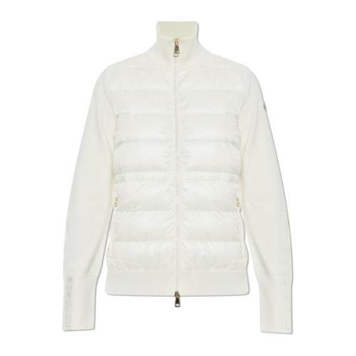 Moncler Kofta med quiltad framsida Beige, Dam