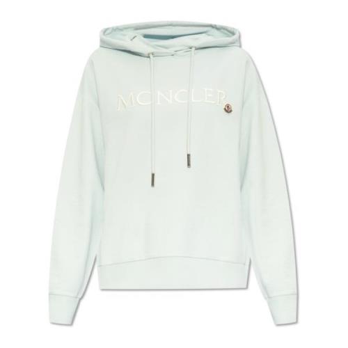 Moncler Sweatshirt med logotyp Blue, Dam