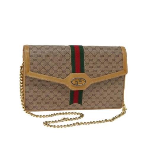 Gucci Vintage Pre-owned Canvas gucci-vskor Beige, Dam