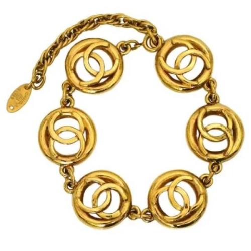 Chanel Vintage Pre-owned Metall armband Yellow, Dam