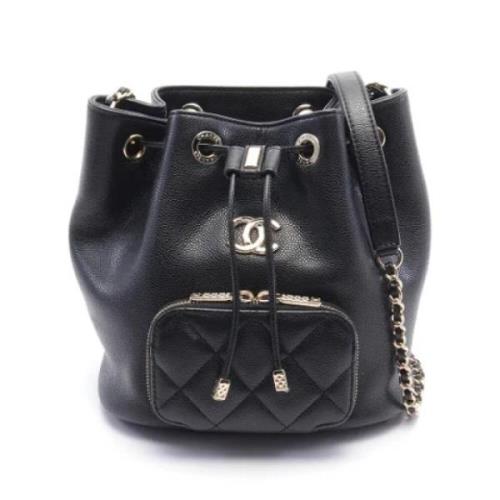 Chanel Vintage Pre-owned Canvas chanel-vskor Black, Dam