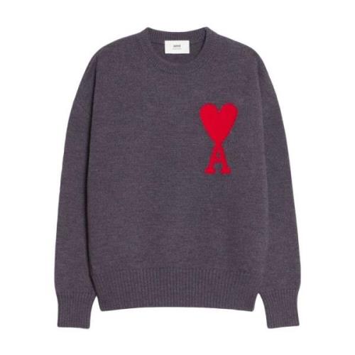 Ami Paris ADC Crewneck Sweater Gray, Dam