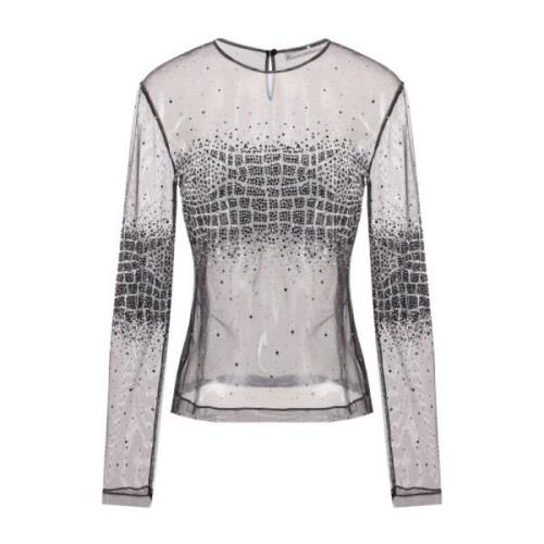 Ermanno Scervino Svart Mesh Topp för Kvinnor Gray, Dam