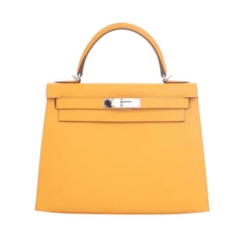 Hermès Vintage Pre-owned Laeder handvskor Yellow, Dam