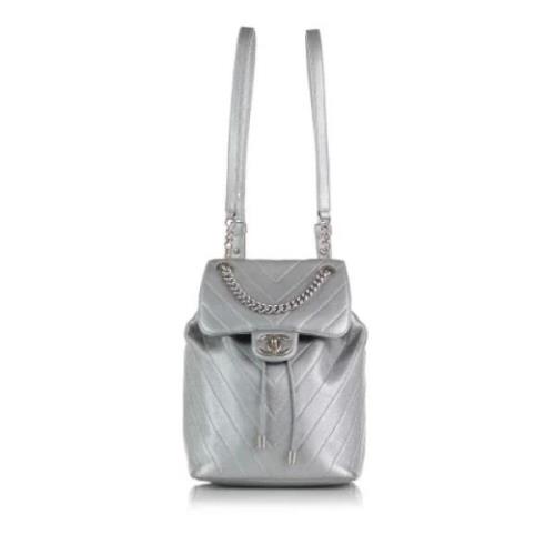 Chanel Vintage Pre-owned Laeder axelremsvskor Gray, Dam