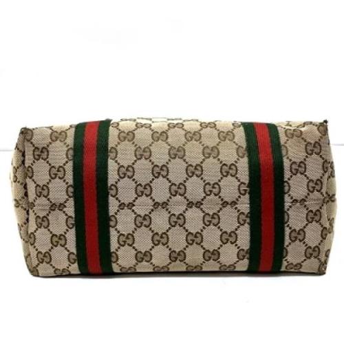 Gucci Vintage Pre-owned Canvas totevskor Beige, Dam