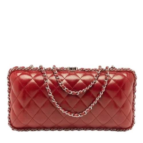 Chanel Vintage Pre-owned Laeder kuvertvskor Red, Dam