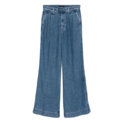 7 For All Mankind Veckade Byxor Blue, Dam