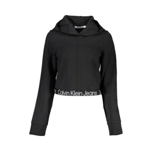 Calvin Klein Slimmat Tekniskt Huvttröja Black, Dam