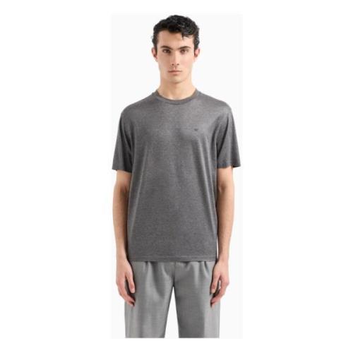 Emporio Armani Grå Logo T-shirt med Stiliga Detaljer Gray, Herr