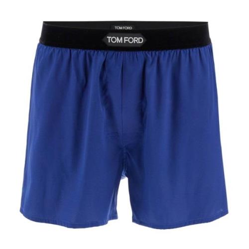 Tom Ford Silkeboxershorts Blue, Herr