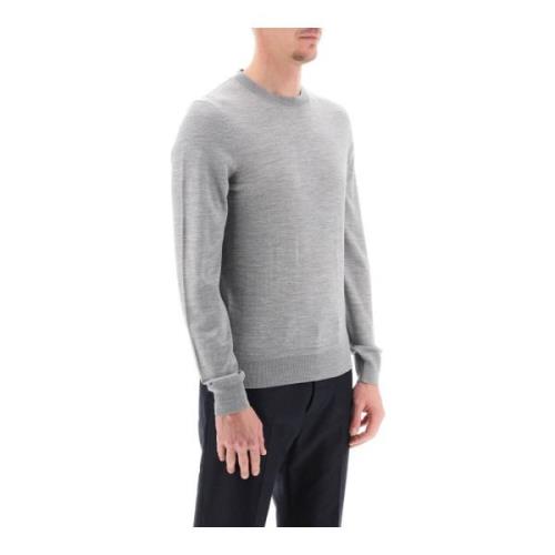 Tom Ford Lätt ull crew-neck tröja Gray, Herr