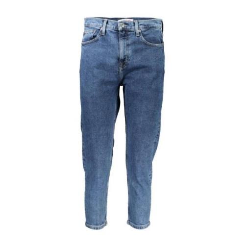 Tommy Hilfiger Blå Broderad Bomull Slim Fit Jeans Blue, Dam