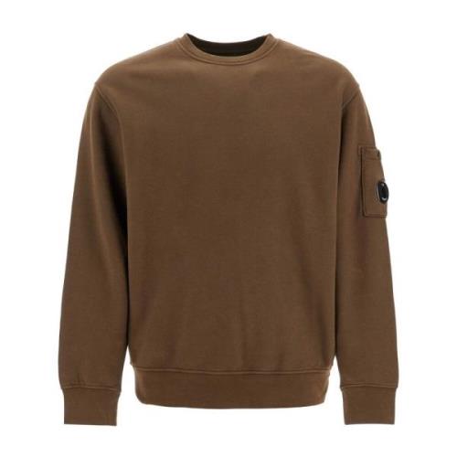 C.p. Company Borstad Bomull Crewneck Sweatshirt Green, Herr