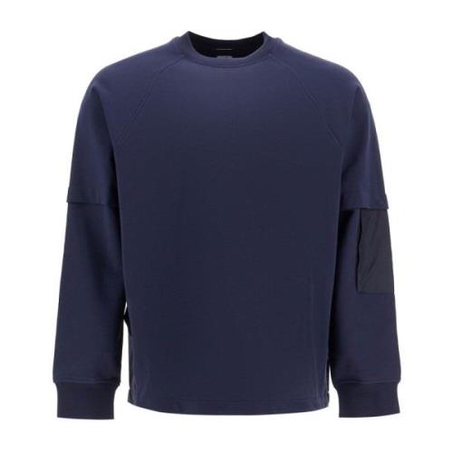 C.p. Company Metropolis-serien Raglan Sweatshirt med ficka Blue, Herr