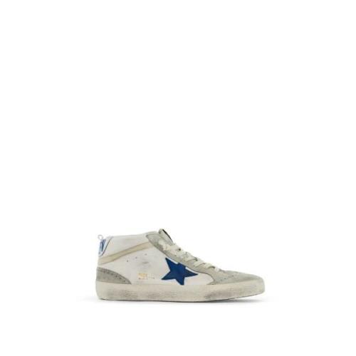 Golden Goose Stiliga Mid Star Läder Sneakers White, Herr