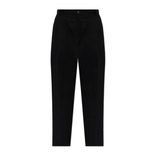 Maison Kitsuné Breda plisserade byxor Black, Dam