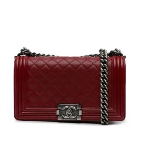 Chanel Vintage Pre-owned Laeder axelremsvskor Red, Dam