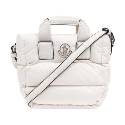 Moncler Axelväska med logotyp White, Dam