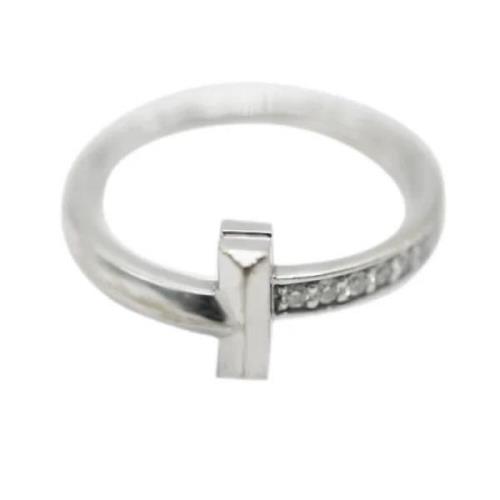 Tiffany & Co. Pre-owned Pre-owned Vitt guld ringar Gray, Dam