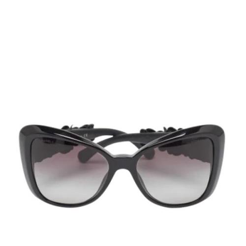 Chanel Vintage Pre-owned Acetat solglasgon Black, Dam