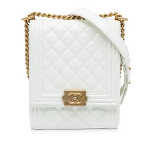 Chanel Vintage Pre-owned Laeder crossbodyvskor White, Dam