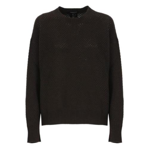 Fabiana Filippi Brun Ull Silke Crewneck Tröja Brown, Dam