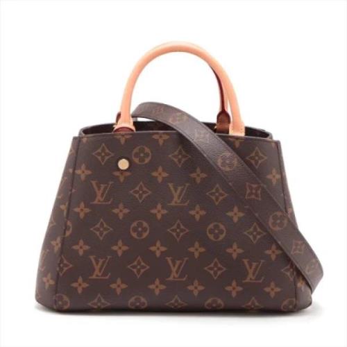 Louis Vuitton Vintage Pre-owned Canvas handvskor Brown, Dam