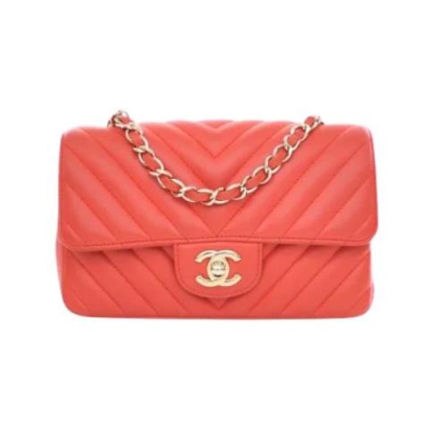 Chanel Vintage Pre-owned Laeder chanel-vskor Red, Dam