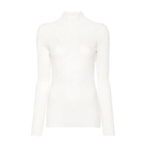 Bottega Veneta Kritvit Sweater för en stilren look White, Dam