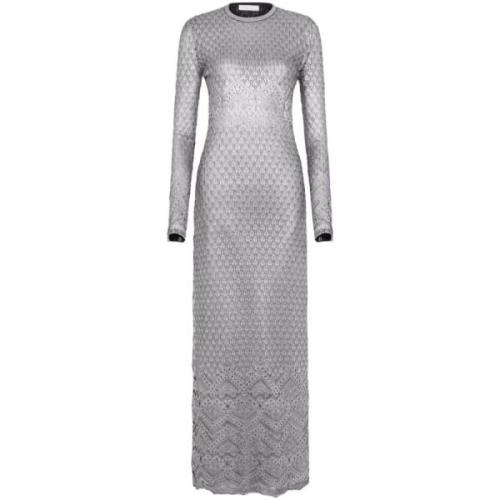 Paco Rabanne Silver Robe Klänning Gray, Dam